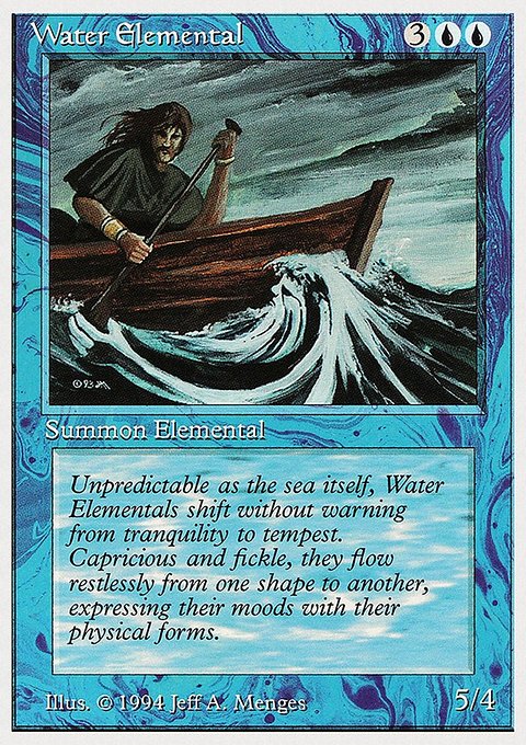 Water Elemental, Summer Magic / Edgar #92, Magic: The Gathering card