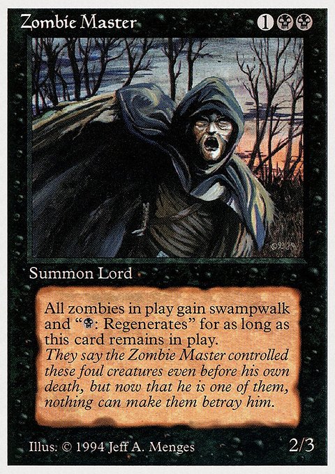 Zombie Master, Summer Magic / Edgar #138, Magic: The Gathering card