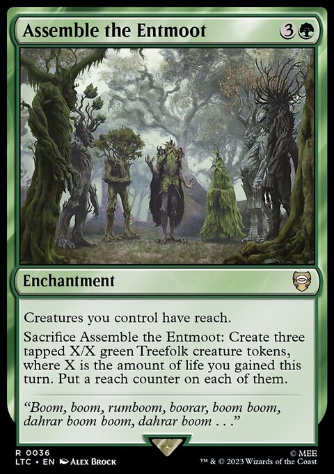 Assemble the Entmoot, Tales of Middle-earth Commander #36, Magic: The Gathering card