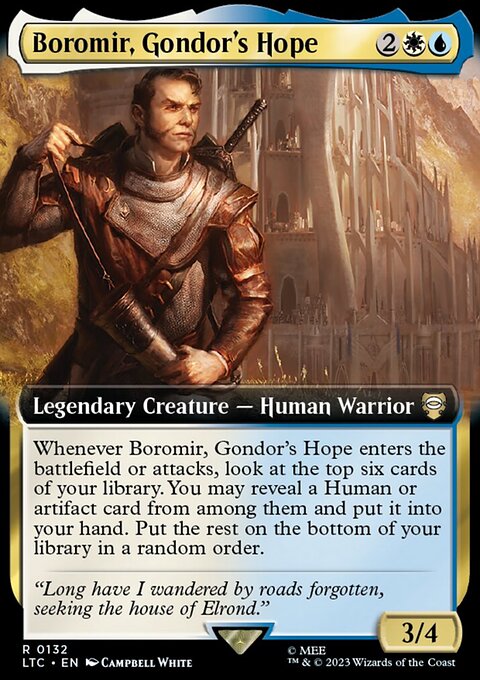 Boromir, Gondor's Hope, Tales of Middle-earth Commander #132, Magic: The Gathering card