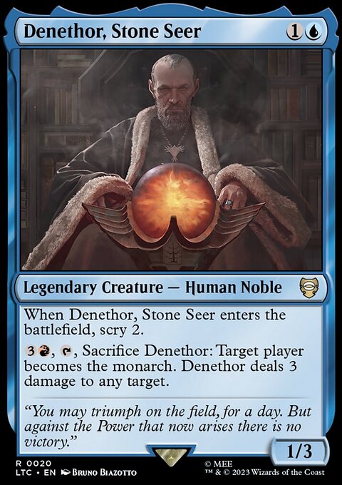 Denethor, Stone Seer, Tales of Middle-earth Commander #20, Magic: The Gathering card