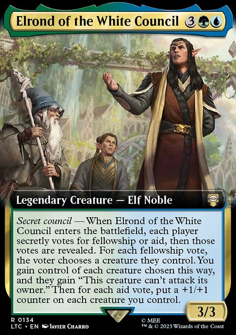 Elrond of the White Council, Tales of Middle-earth Commander #134, Magic: The Gathering card