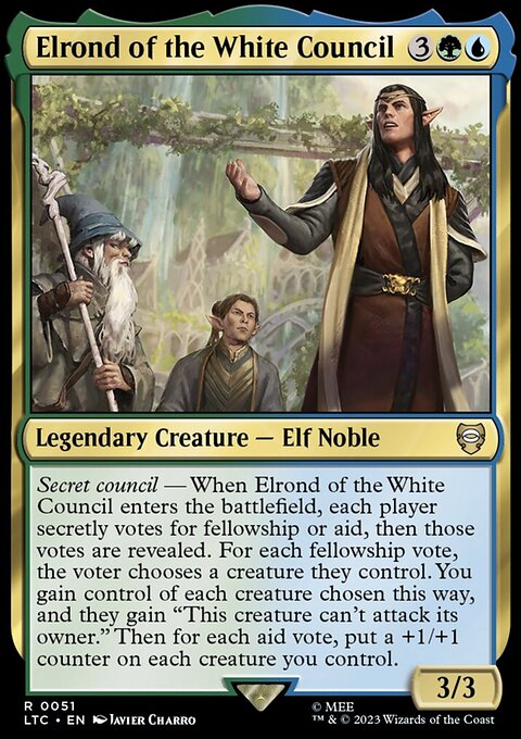 Elrond of the White Council, Tales of Middle-earth Commander #51, Magic: The Gathering card