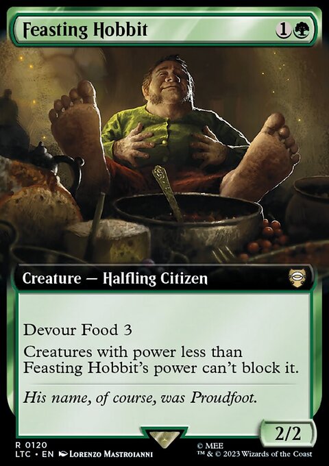 Feasting Hobbit, Tales of Middle-earth Commander #120, Magic: The Gathering card