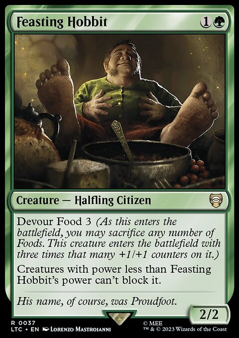 Feasting Hobbit, Tales of Middle-earth Commander #37, Magic: The Gathering card