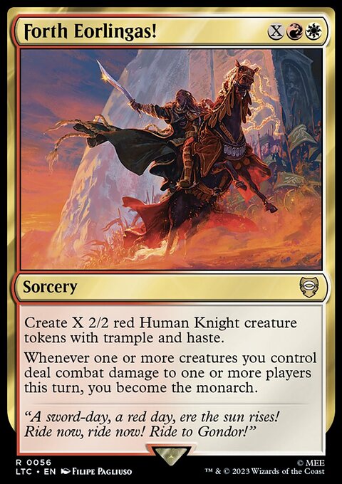 Forth Eorlingas!, Tales of Middle-earth Commander #56, Magic: The Gathering card