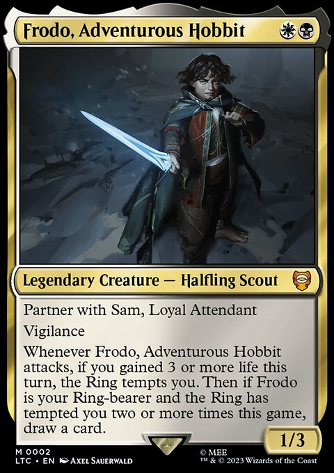 Frodo, Adventurous Hobbit, Tales of Middle-earth Commander #2, Magic: The Gathering card