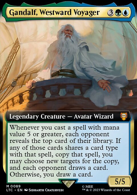 Gandalf, Westward Voyager, Tales of Middle-earth Commander #89, Magic: The Gathering card