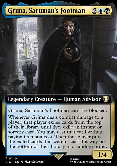 Gríma, Saruman's Footman, Tales of Middle-earth Commander #140, Magic: The Gathering card