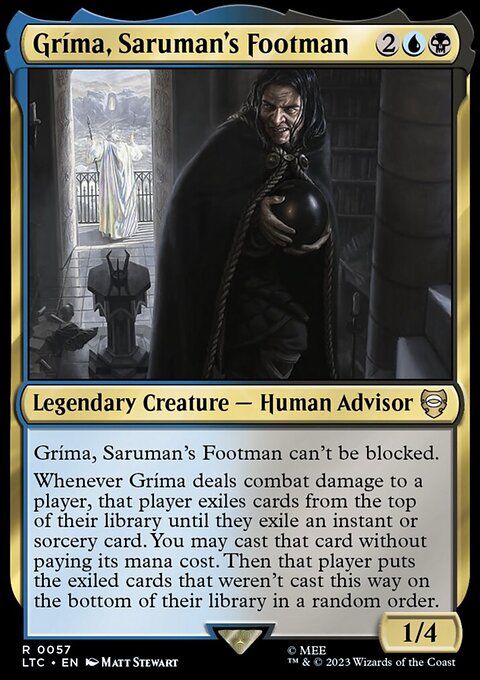 Gríma, Saruman's Footman, Tales of Middle-earth Commander #57, Magic: The Gathering card