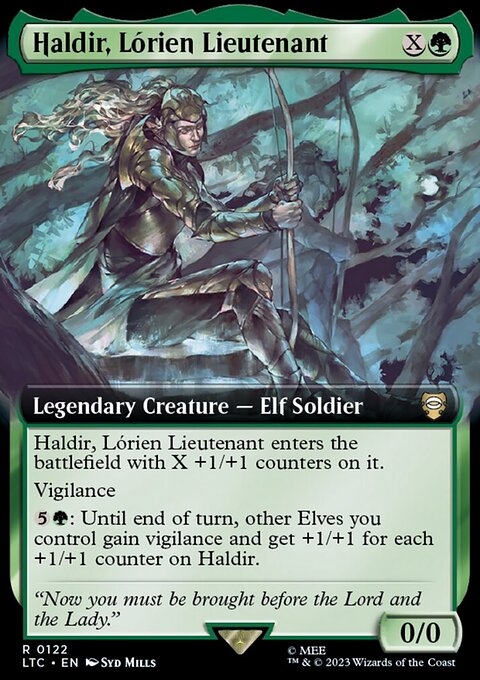 Haldir, Lórien Lieutenant, Tales of Middle-earth Commander #122, Magic: The Gathering card