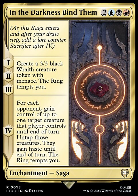 In the Darkness Bind Them, Tales of Middle-earth Commander #58, Magic: The Gathering card