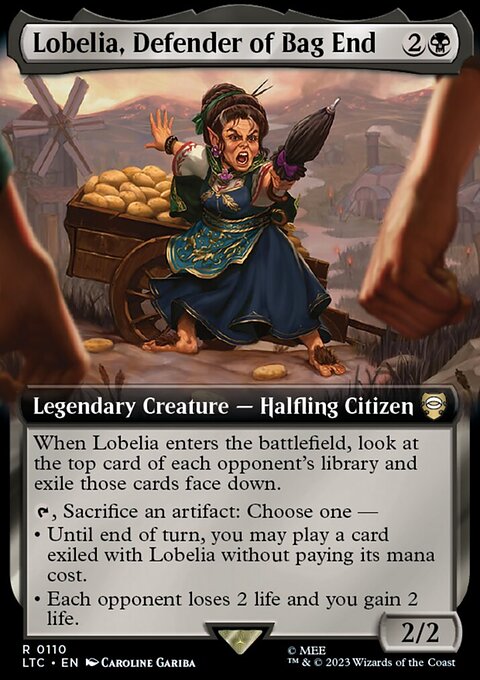 Lobelia, Defender of Bag End, Tales of Middle-earth Commander #110, Magic: The Gathering card