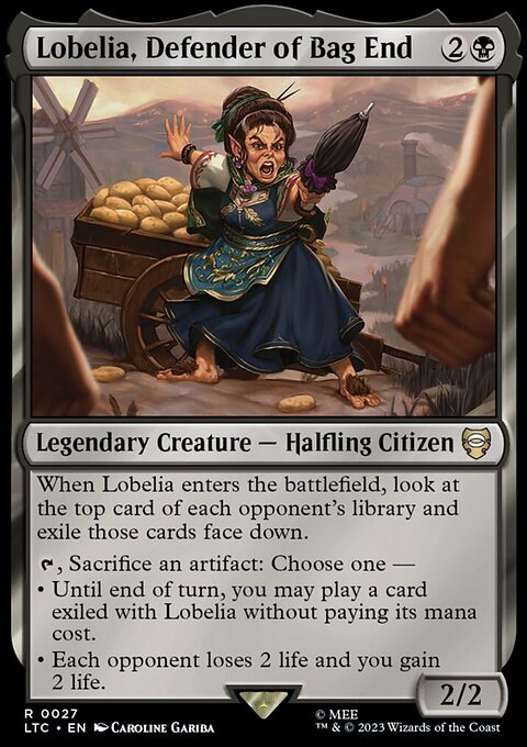 Lobelia, Defender of Bag End, Tales of Middle-earth Commander #27, Magic: The Gathering card
