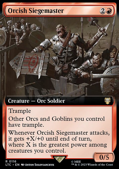 Orcish Siegemaster, Tales of Middle-earth Commander #116, Magic: The Gathering card
