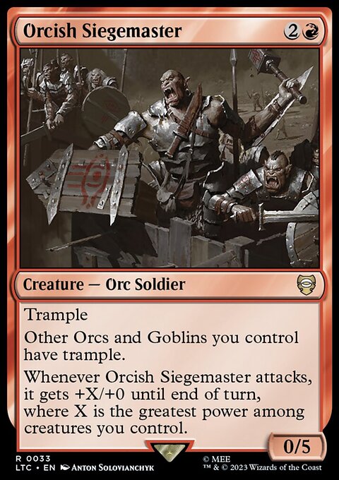 Orcish Siegemaster, Tales of Middle-earth Commander #33, Magic: The Gathering card