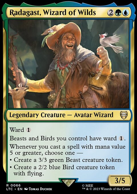 Radagast, Wizard of Wilds, Tales of Middle-earth Commander #66, Magic: The Gathering card