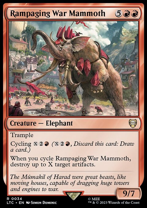 Rampaging War Mammoth, Tales of Middle-earth Commander #34, Magic: The Gathering card