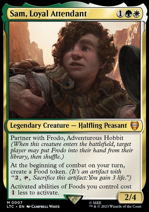 Sam, Loyal Attendant, Tales of Middle-earth Commander #7, Magic: The Gathering card