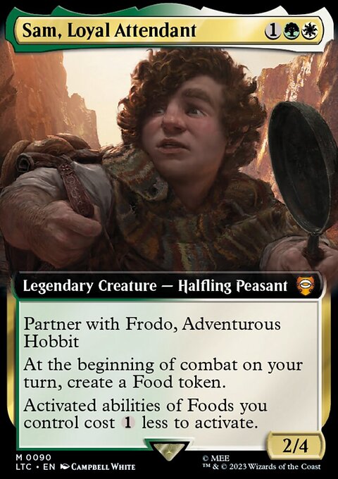 Sam, Loyal Attendant, Tales of Middle-earth Commander #90, Magic: The Gathering card
