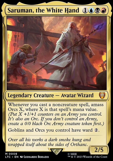 Saruman, the White Hand, Tales of Middle-earth Commander #8, Magic: The Gathering card