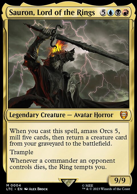 Sauron, Lord of the Rings, Tales of Middle-earth Commander #4, Magic: The Gathering card