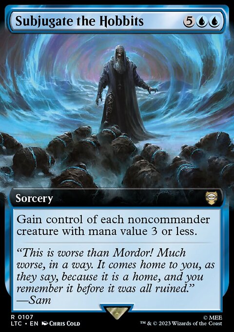 Subjugate the Hobbits, Tales of Middle-earth Commander #107, Magic: The Gathering card