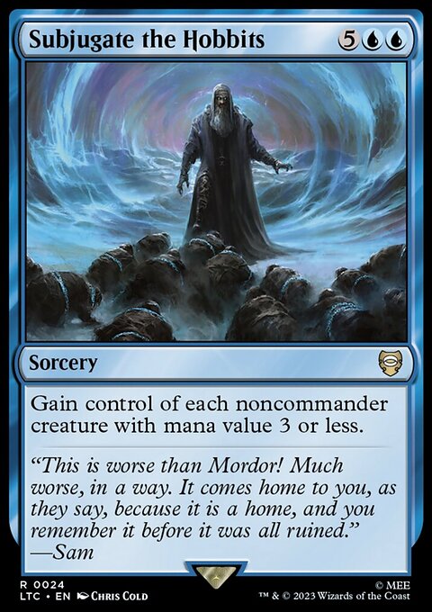 Subjugate the Hobbits, Tales of Middle-earth Commander #24, Magic: The Gathering card