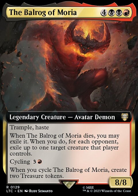 The Balrog of Moria, Tales of Middle-earth Commander #129, Magic: The Gathering card