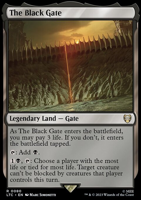 The Black Gate, Tales of Middle-earth Commander #80, Magic: The Gathering card