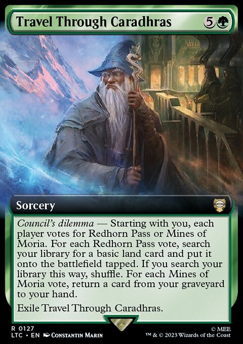 Travel Through Caradhras, Tales of Middle-earth Commander #127, Magic: The Gathering card