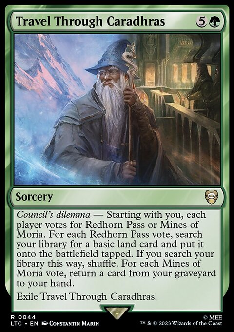 Travel Through Caradhras, Tales of Middle-earth Commander #44, Magic: The Gathering card