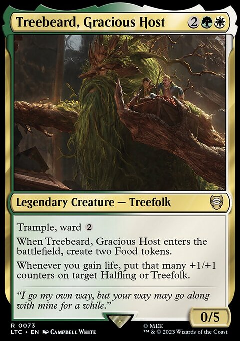 Treebeard, Gracious Host, Tales of Middle-earth Commander #73, Magic: The Gathering card