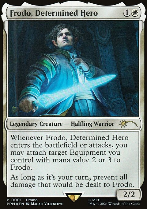 Frodo, Determined Hero, Tales of Middle-earth Deluxe Commander Kit #1, Magic: The Gathering card