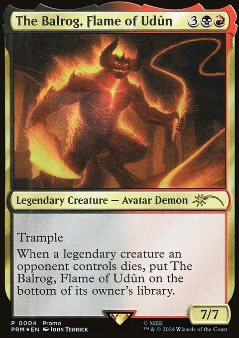 The Balrog, Flame of Udûn, Tales of Middle-earth Deluxe Commander Kit #4, Magic: The Gathering card