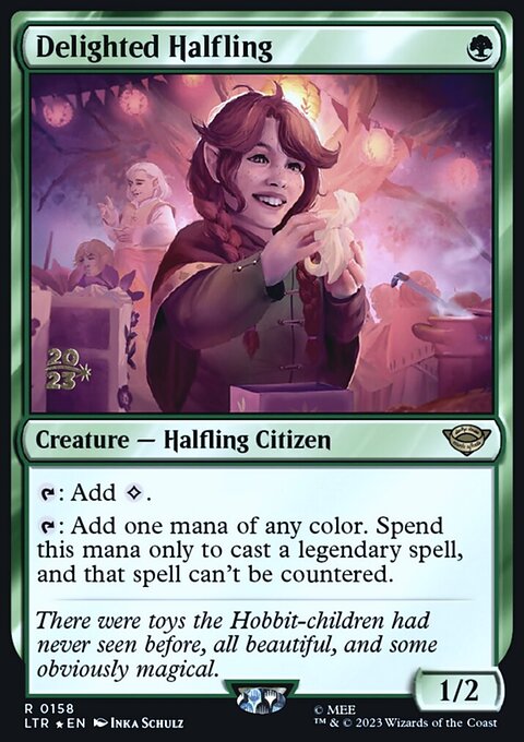 Delighted Halfling, Tales of Middle-earth Promos #158s, Magic: The Gathering card