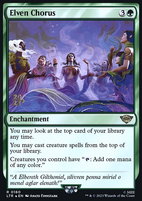 Elven Chorus, Tales of Middle-earth Promos #160s, Magic: The Gathering card