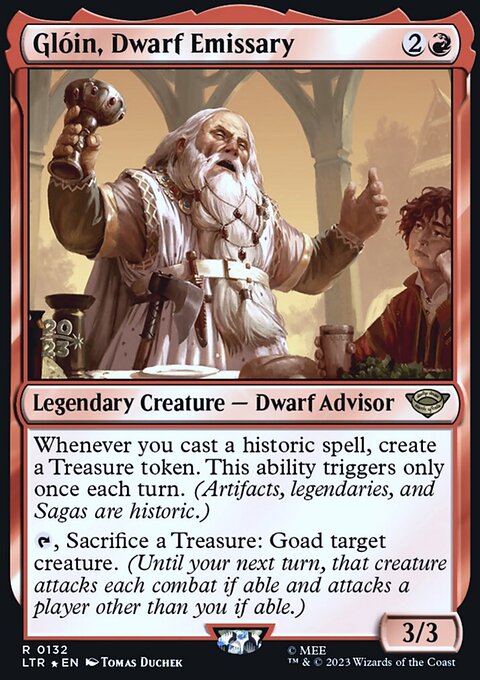 Glóin, Dwarf Emissary, Tales of Middle-earth Promos #132s, Magic: The Gathering card