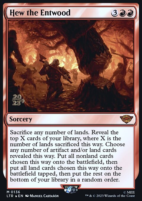 Hew the Entwood, Tales of Middle-earth Promos #136s, Magic: The Gathering card