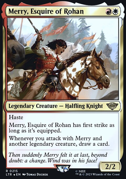 Merry, Esquire of Rohan, Tales of Middle-earth Promos #215s, Magic: The Gathering card