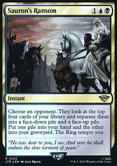 Sauron's Ransom, Tales of Middle-earth Promos #225s, Magic: The Gathering card