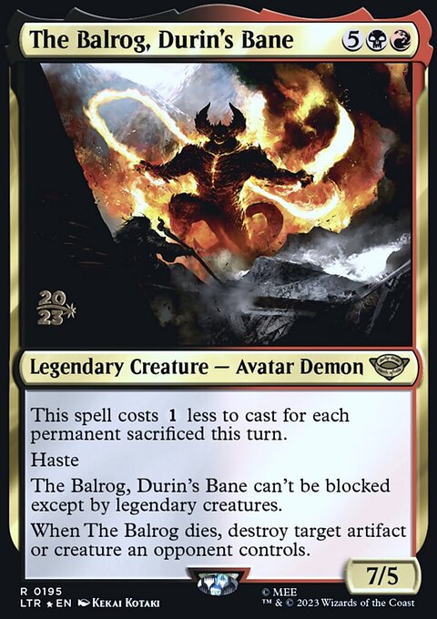 The Balrog, Durin's Bane, Tales of Middle-earth Promos #195s, Magic: The Gathering card