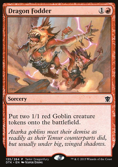 Dragon Fodder, Tarkir Dragonfury #135, Magic: The Gathering card