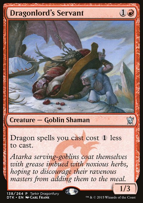 Dragonlord's Servant, Tarkir Dragonfury #138, Magic: The Gathering card