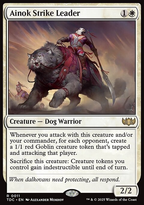 Ainok Strike Leader, Tarkir: Dragonstorm Commander #11, Magic: The Gathering card