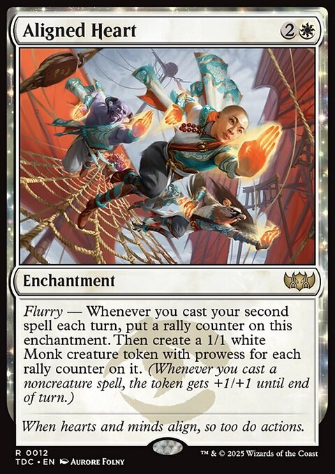 Aligned Heart, Tarkir: Dragonstorm Commander #12, Magic: The Gathering card