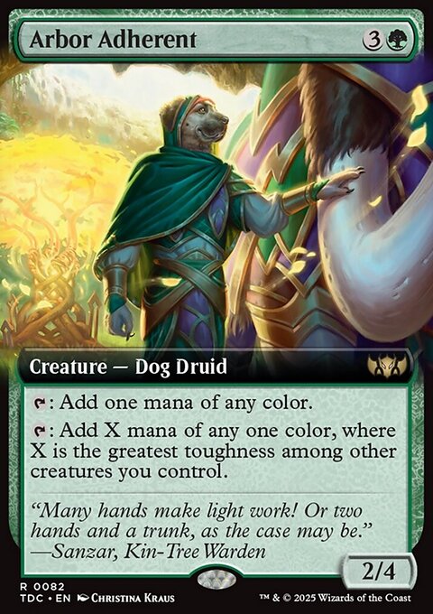Arbor Adherent, Tarkir: Dragonstorm Commander #82, Magic: The Gathering card