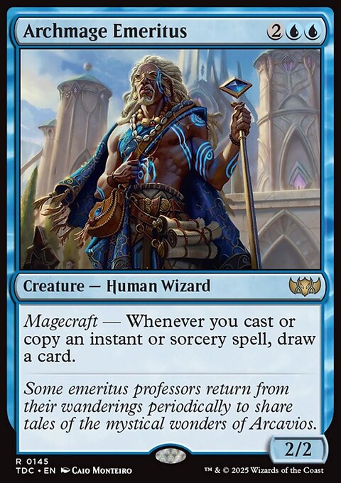 Archmage Emeritus, Tarkir: Dragonstorm Commander #145, Magic: The Gathering card