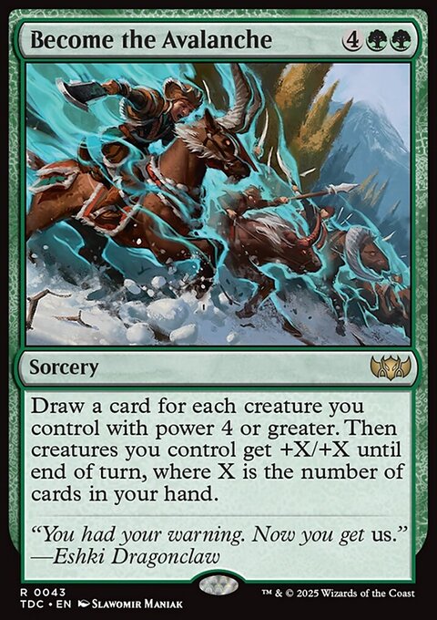 Become the Avalanche, Tarkir: Dragonstorm Commander #43, Magic: The Gathering card