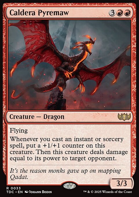 Caldera Pyremaw, Tarkir: Dragonstorm Commander #33, Magic: The Gathering card